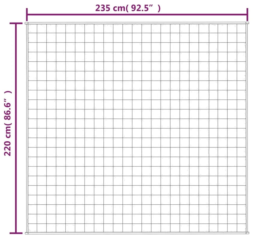 Manta pesada 11 kg 220x235 cm tecido creme-claro