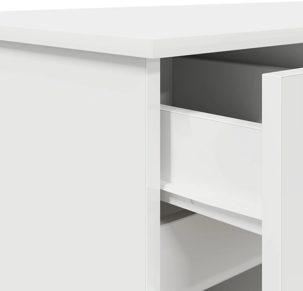Mesa vidaXL Branca 140x49x76 cm Madeira engenheirada