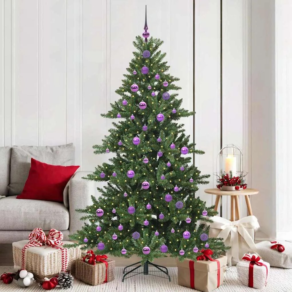 vidaXL Árvore de Natal Articulada Artificial Verde 180 cm PVC e Aço