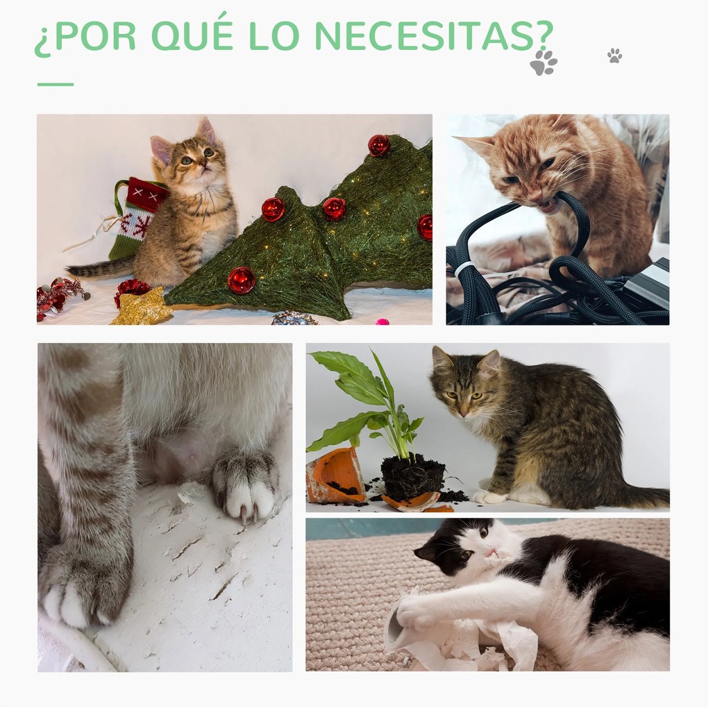 PawHut Poste Arranhador para Gatos em Forma de Cactus Pequena Árvore A