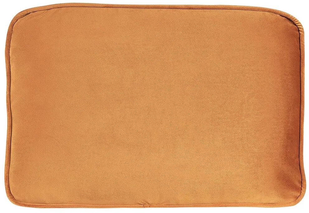 Chaise-longue à esquerda em veludo laranja MIRAMAS Beliani