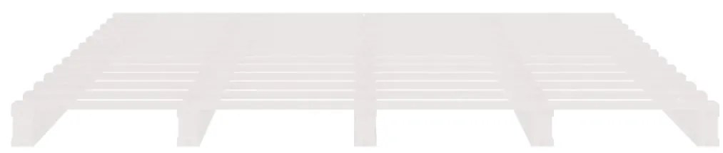 Cama de paletes 200x200 cm pinho maciço branco