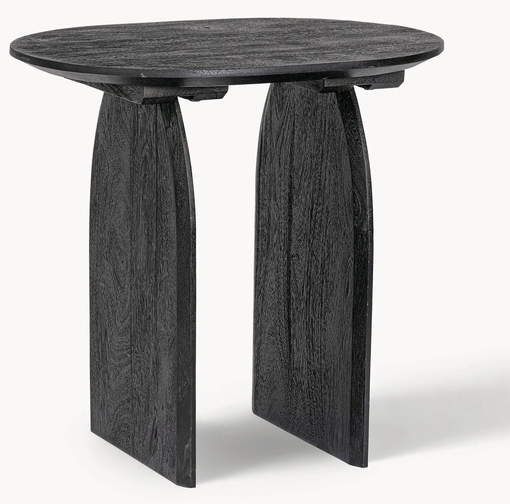 Mesa de apoio oval em madeira de manga Monterrey