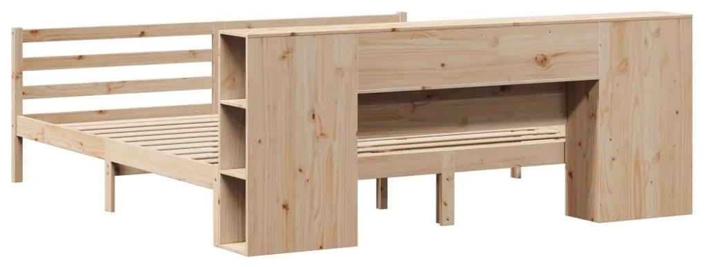 Cama com estante sem colchão 200x200 cm pinho maciço