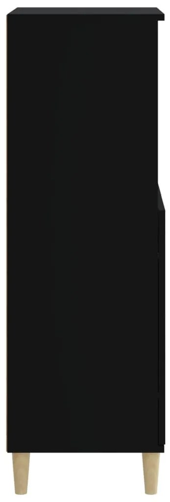 Aparador alto 60x36x110 cm derivados de madeira preto
