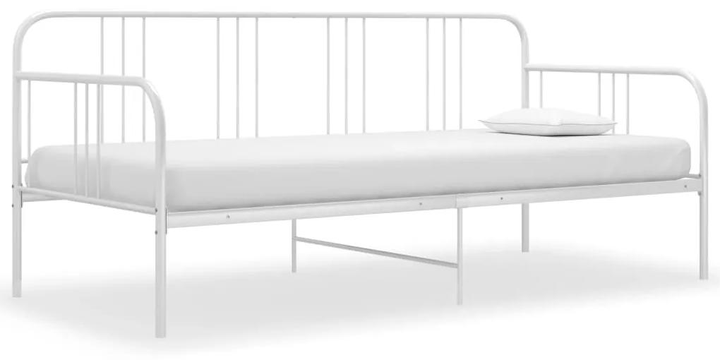 324750 vidaXL Sofá-cama 90x200 cm metal branco
