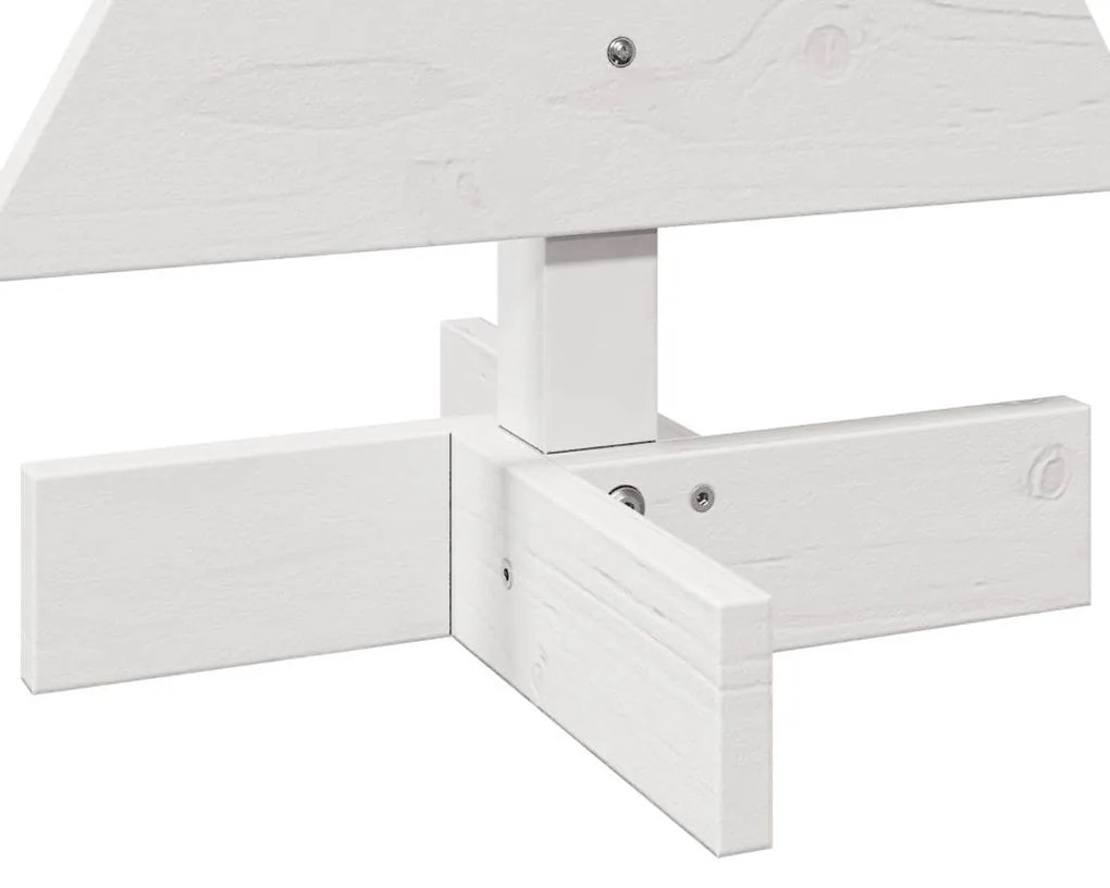 Árvore Natal decorativa 60 cm madeira de pinho maciça branco