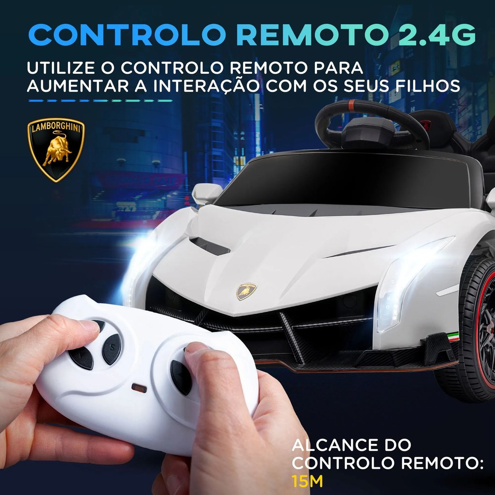 HOMCOM Carro Elétrico Lamborghini para Crianças de 3 a 6 Anos Carro a