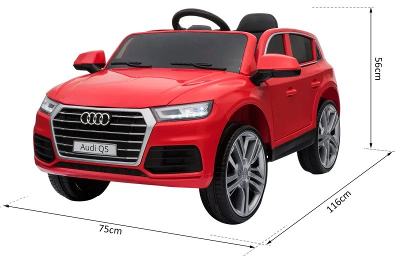 AUDI Q5 VERMELHO CARRO ELÉTRICO INFANTIL 12V