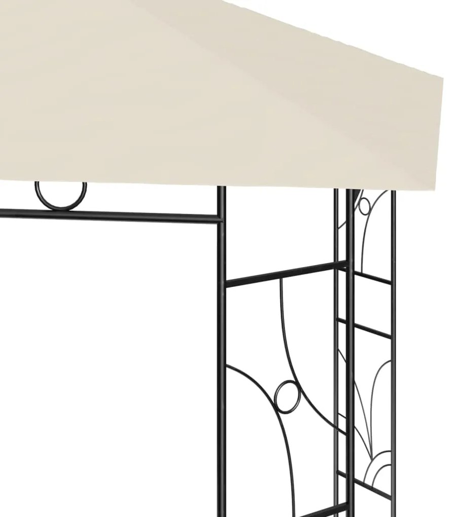 Gazebo 4x3x2,7 m 160 g/m² cor creme