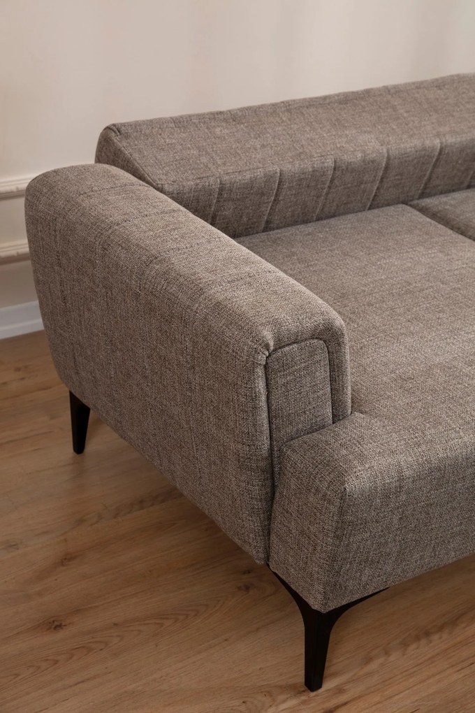 Sofá-Cama de Canto Hamlet – Castanho Claro – 270x140 cm