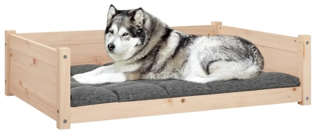 Cama para cães 105,5x75,5x28 cm madeira de pinho maciça