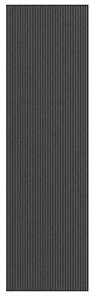 vidaXL Capacho às riscas preto e cinzento 115x400 cm