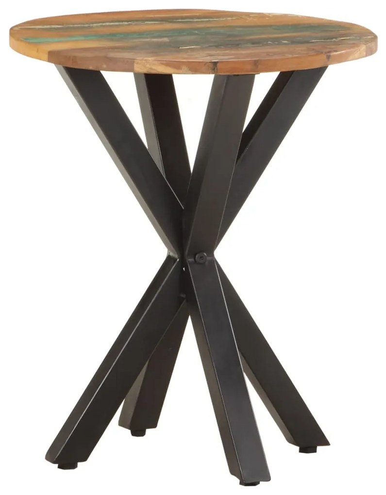 vidaXL Mesa de apoio 48x48x56 cm madeira recuperada maciça