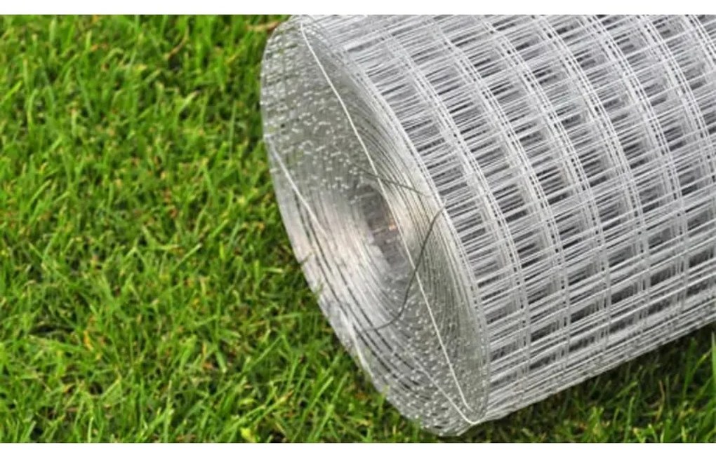Cerca de arame p/ galinheiro 25x1 m aço galvanizado prateado