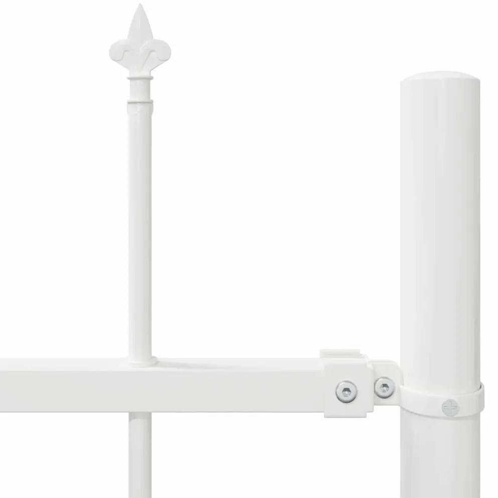 Cerca para Jardim Branco 5.1 x 1 m Aço revestido a pó