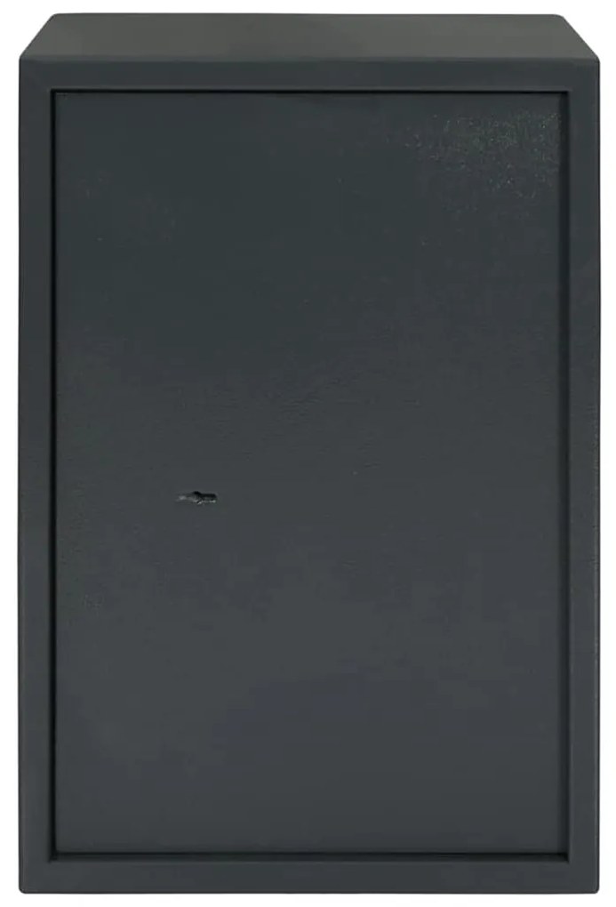 Caixa de Segurança com Fechadura Chave Cinza Escuro 31x35x50 cm Aço
