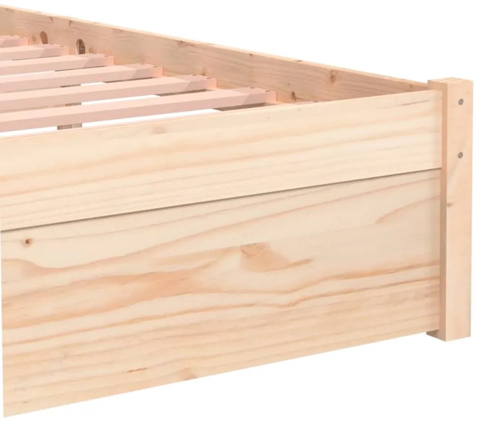 Estrutura de cama solteiro 90x190 cm madeira maciça