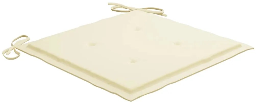 Cadeiras de jardim 8 pcs c/ almofadões madeira de acácia maciça
