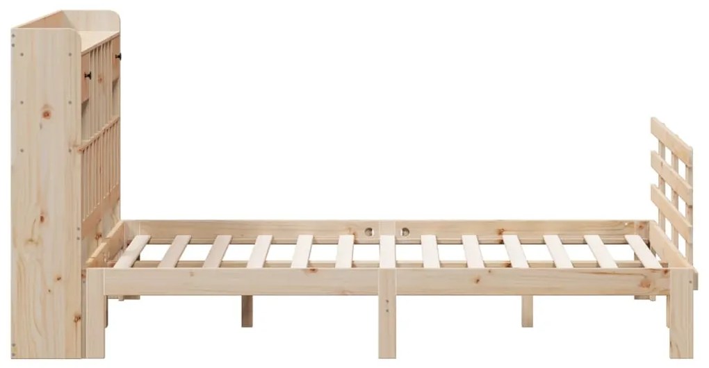 Cama com estante sem colchão 140x190 cm pinho maciço