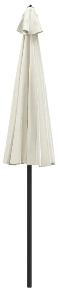 Guarda-sol exterior c/ mastro alumínio 270 cm branco areia
