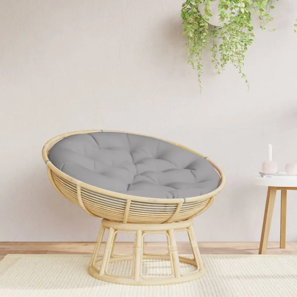 vidaXL Almofadão redondo Ø 100 x11 cm tecido oxford cinzento