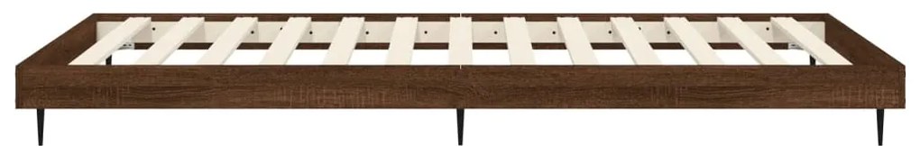 Estrutura cama s/ colchão derivados madeira carvalho castanho