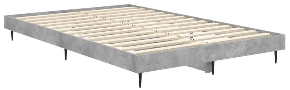 Estrutura de cama 120x190 cm derivados de madeira cinza cimento