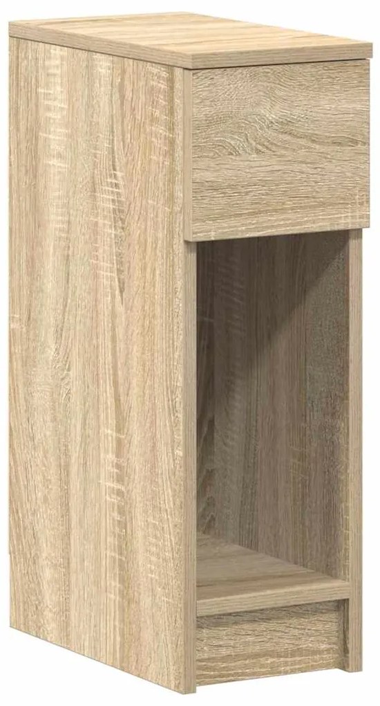 Mesas de cabeceira com gaveta 2 pcs 20x36x60 cm carvalho sonoma
