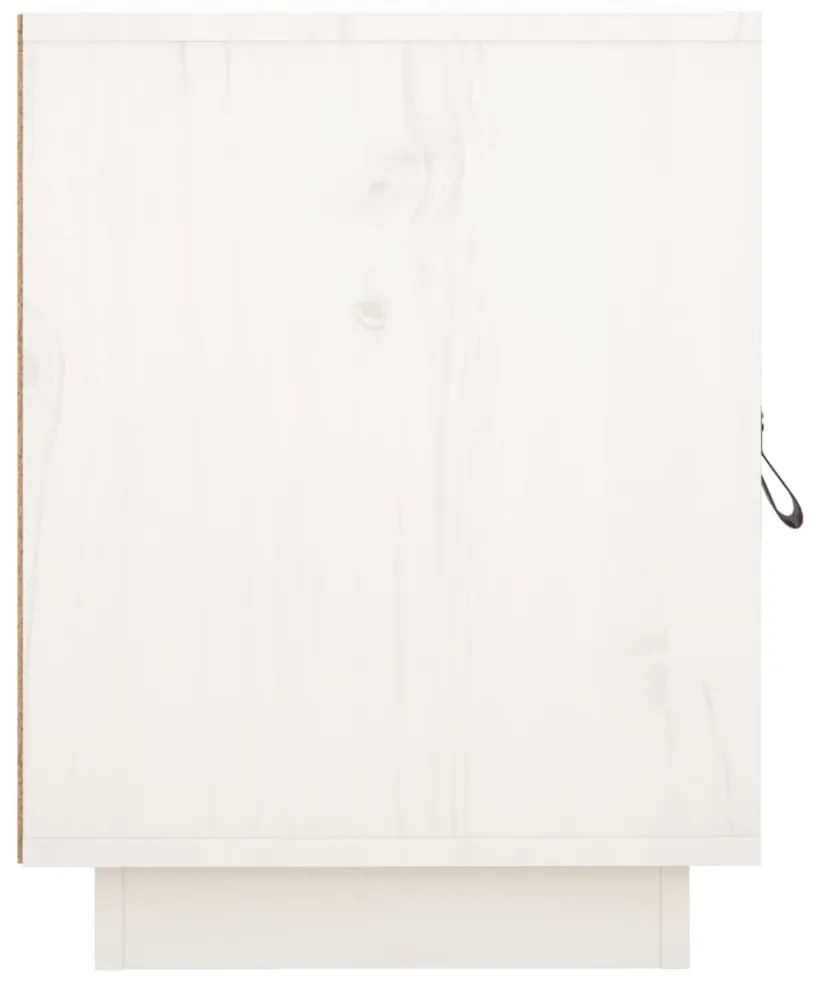 Mesas de cabeceira 2 pcs 40x34x45 cm pinho maciço branco