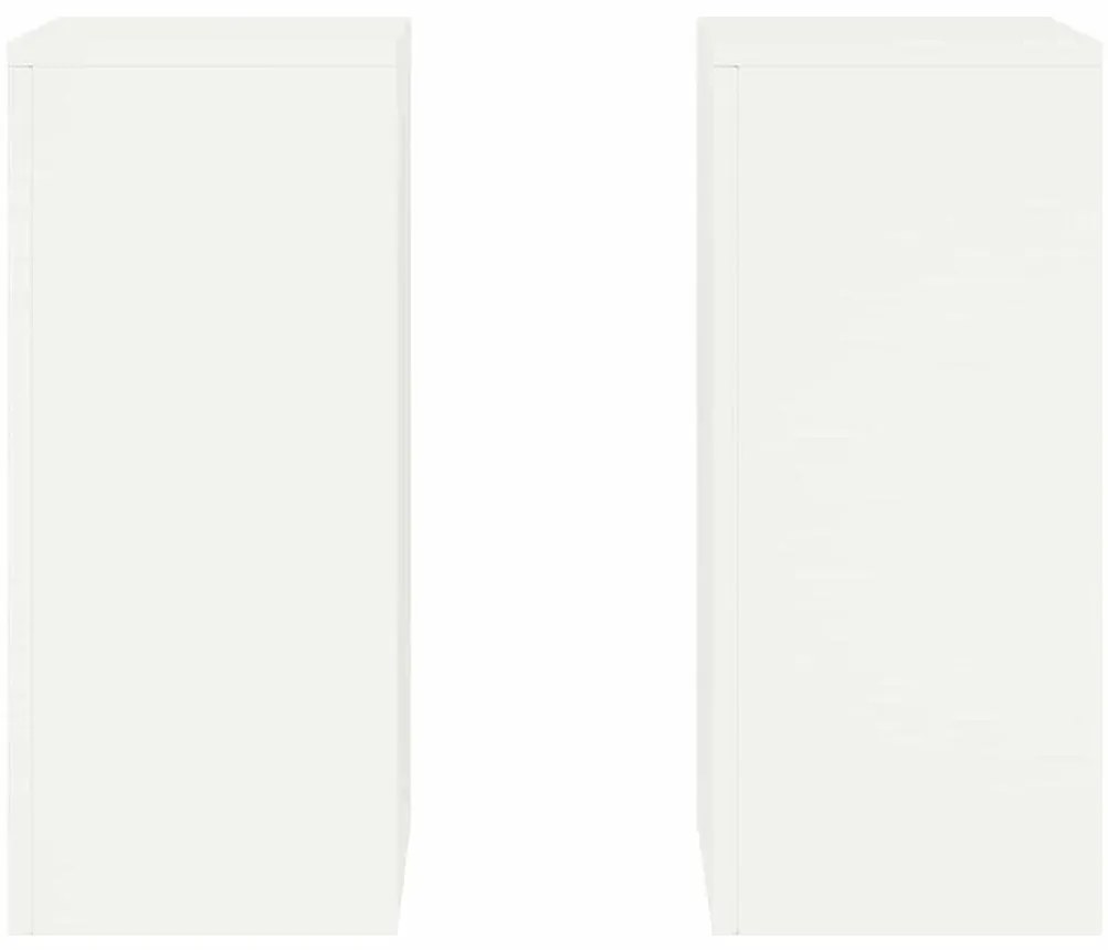 Conjunto de 2 Suportes de Plantas ao Ar Livre em branco, 24x24x55 cm,
