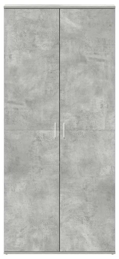 Guarda-Sapatos Cinza Concreto 80x39x180 cm de Madeira de Engenharia
