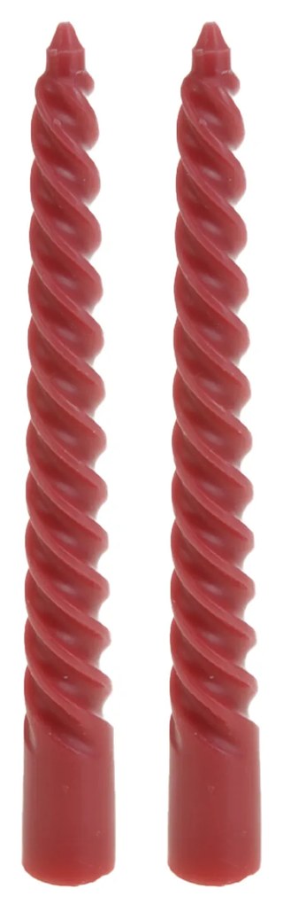 Vela Espiral Vermelha 20CM Pack 2