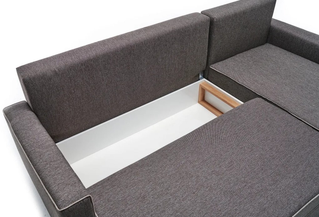 Sofá-Cama de Canto Ece – Castanho – 242x88x90 cm