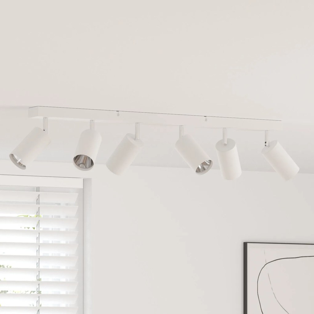 Spotlight de Teto 6 Direções Ajustáveis Branco GU10