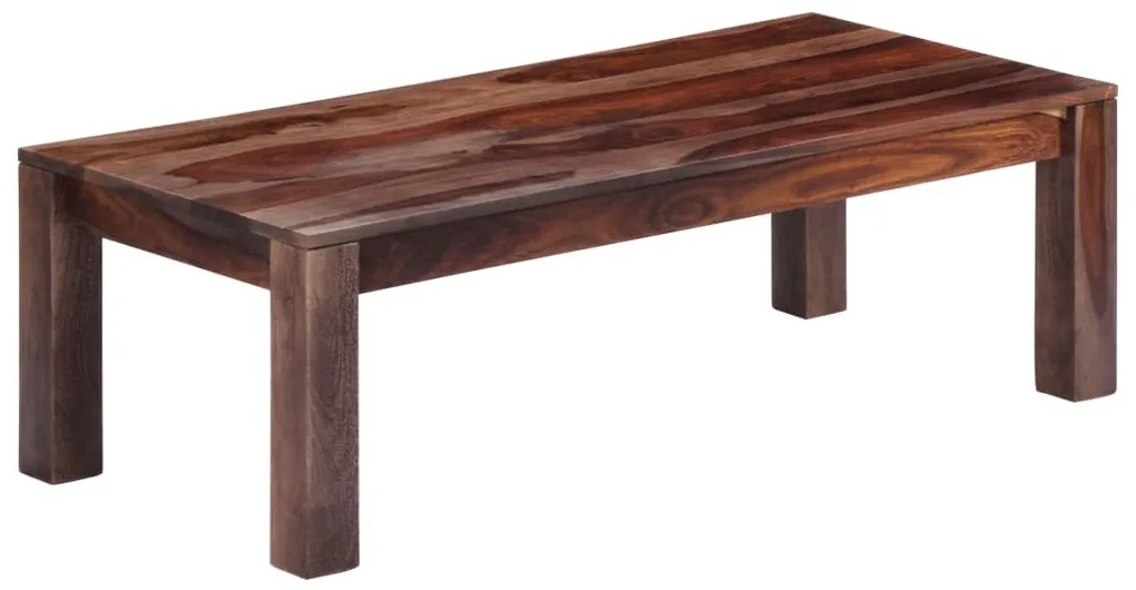 Mesa de centro 110x50x35 cm madeira de sheesham maciça cinzento