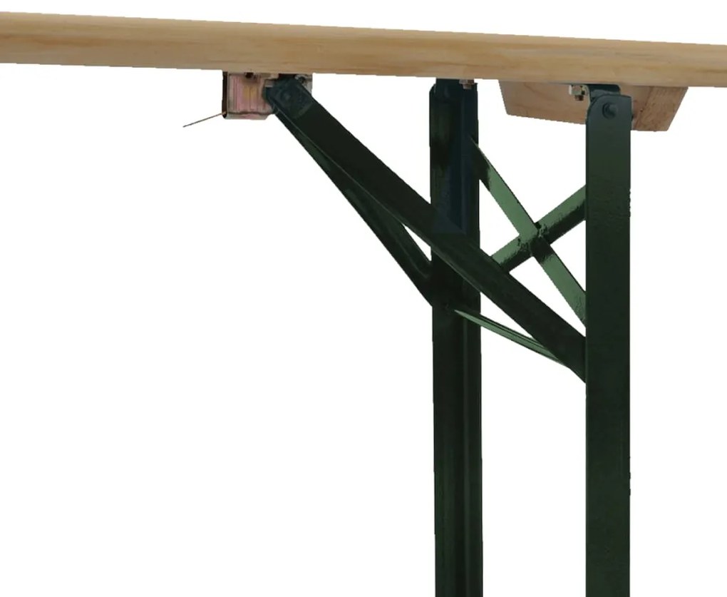 Mesa de cerveja dobrável c/ 2 bancos 220 cm madeira de abeto