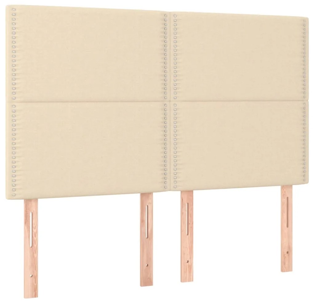 Cama com molas/colchão 140x190 cm tecido cor creme