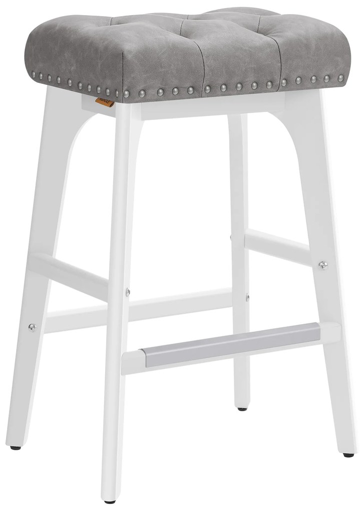 Banquetas de bar modernas para a cozinha com assento acolchoado | VASAGLE | 44 x 32 x 66 cm | LBC085G01.