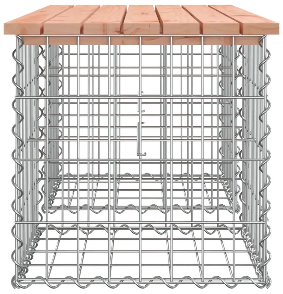 Banco jardim design gabião 103x44x42 cm madeira douglas maciça