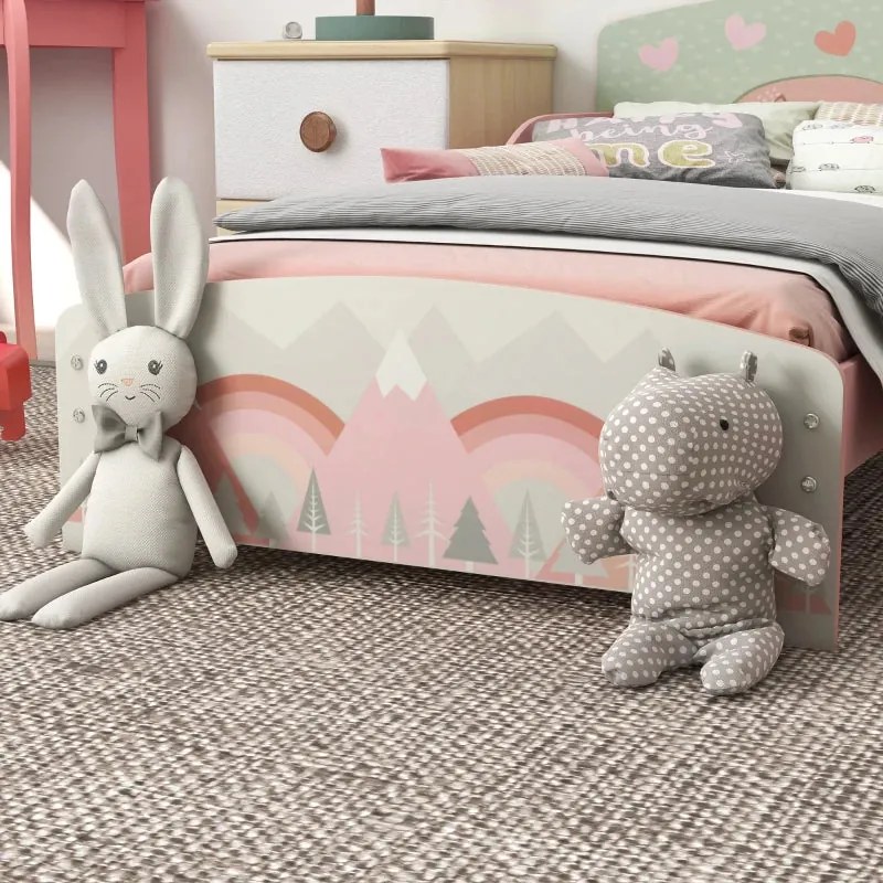 Cama Bunny para Crianças - Rosa - 140x70 cm - Design Natura