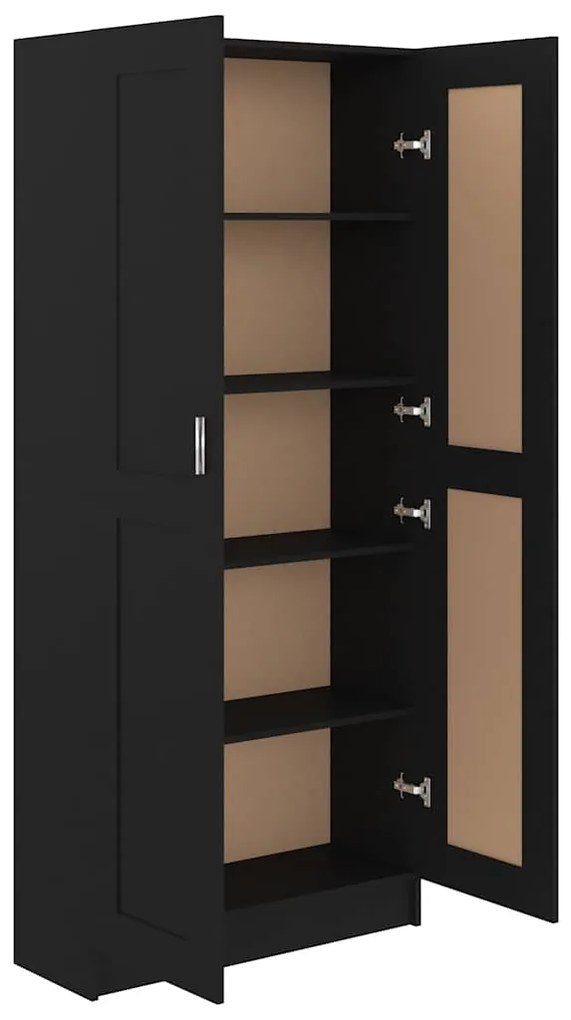 Estante 82,5x30,5x185,5 cm derivados de madeira preto