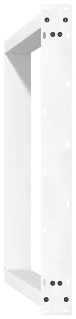 Pernas p/ mesa de jantar 2 pcs forma U 70x(72-73) cm aço branco