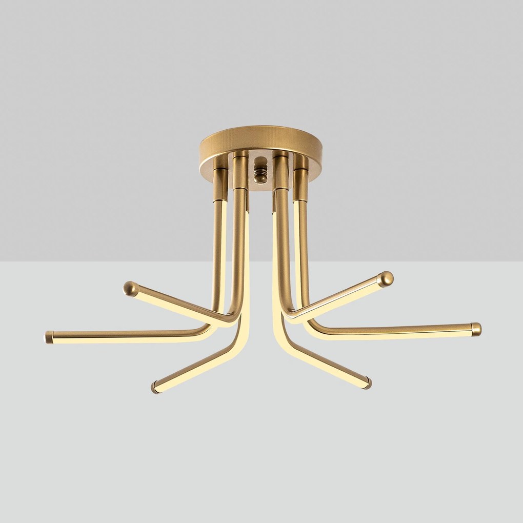 Chandelier Leddaisy – Dourado – 55 x 25 x 55 cm