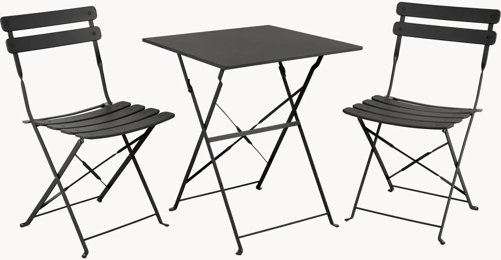 Conjunto de jardim dobrável em metal Ponte, conjunto de 3