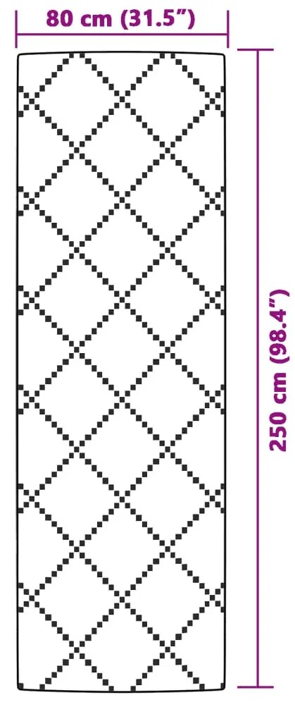 Tapete de exterior 80x250 cm ARAKIL PP Castanho