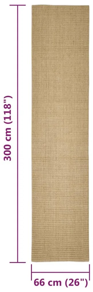 Tapete de sisal para poste arranhador 66x300 cm