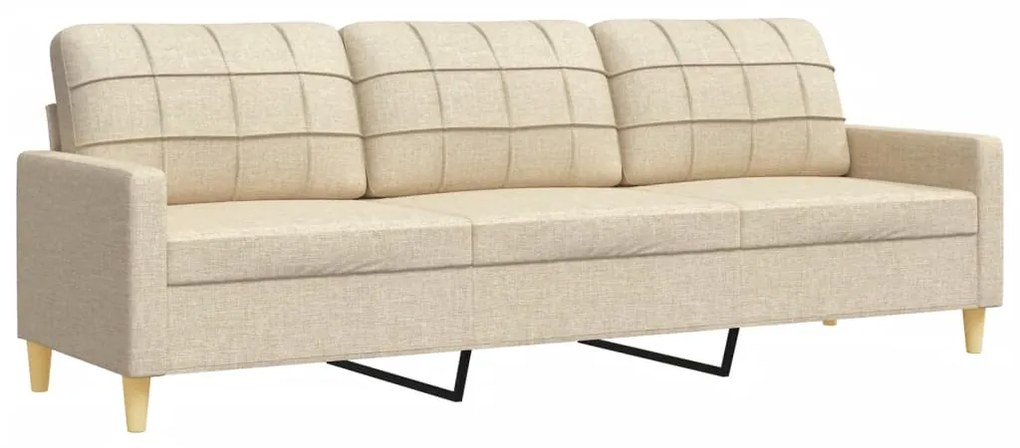 2 pcs conjunto de sofás tecido cor creme