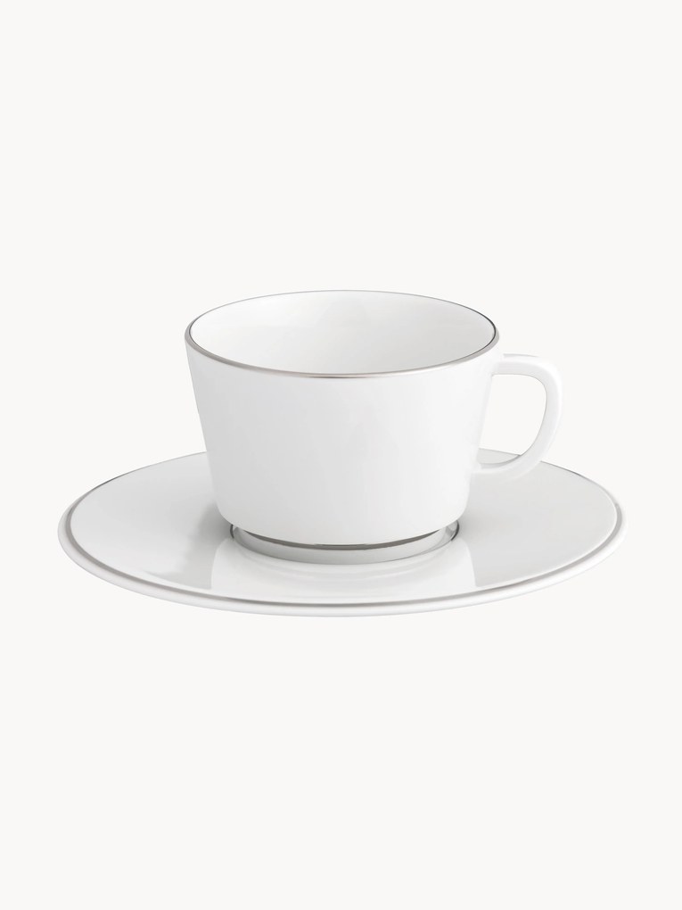 Chávenas de café com pires em porcelana artesanais Vitruv, 2 uni.