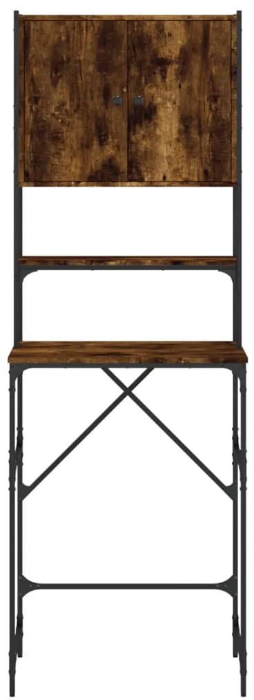 Armário p/ máquina de lavar 68x48,5x194 cm cor carvalho fumado